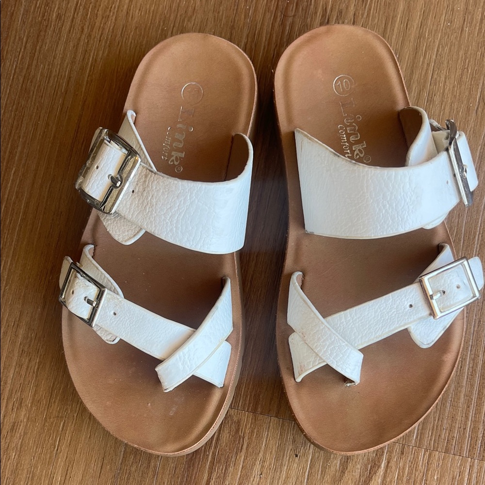 Kids White Sandals